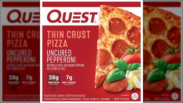 Quest Thin Crust Frozen Pizza package
