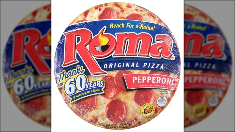 Roma Original Pepperoni Thin Crust Frozen Pizza package