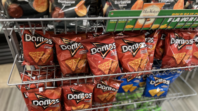 a rack of Doritos chips