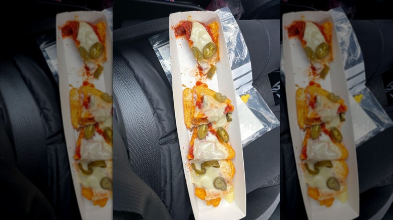 Sad box of Subway Footlong Nachos