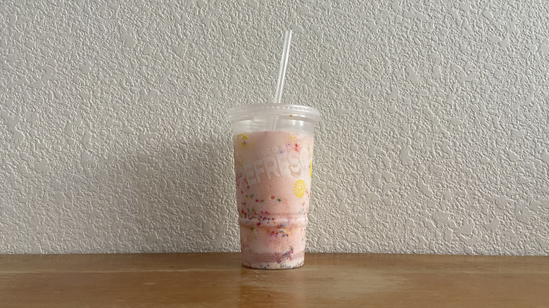 Confetti Cookie Freeze on a wooden table
