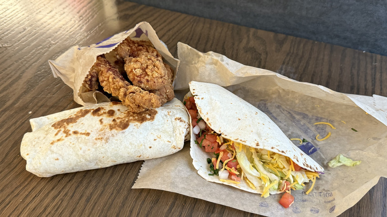Crispy Chicken menu items at Taco Bell