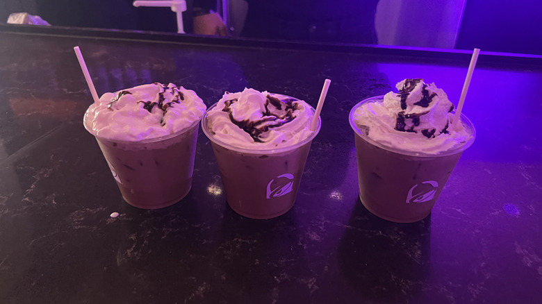 cups of Mexican Mocha Iced Latte