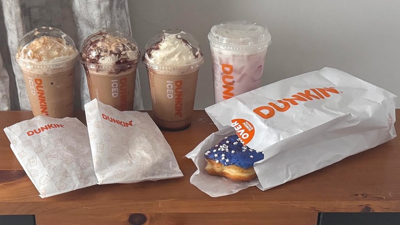 Various items from the Dunkin' summer menu
