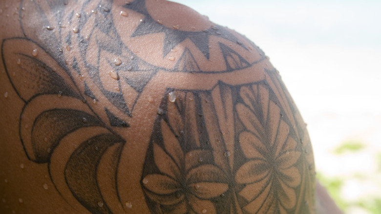 Tattooed shoulder