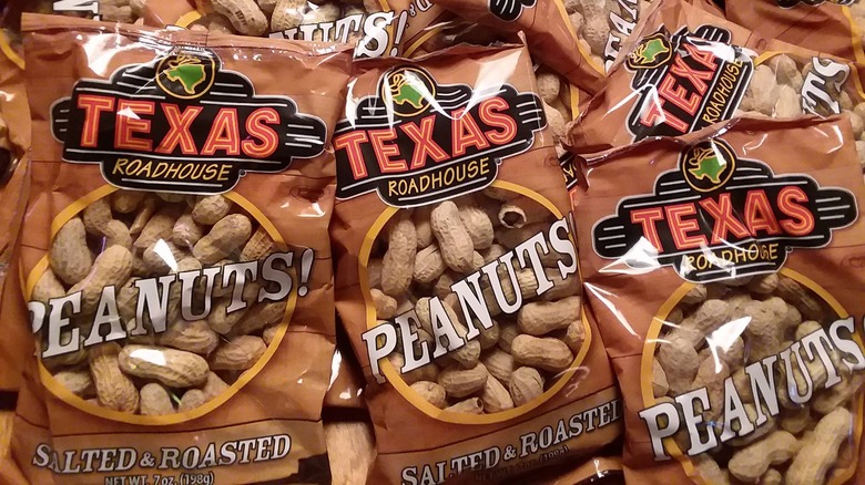 Bags of peanuts from Texas Roadhouse