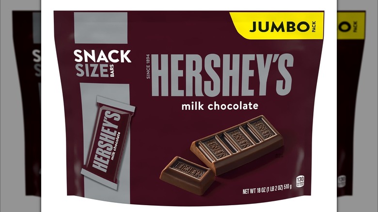 Package of Hershey's milk chocolate bars