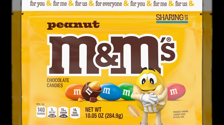 A bag of Peanut M&Ms