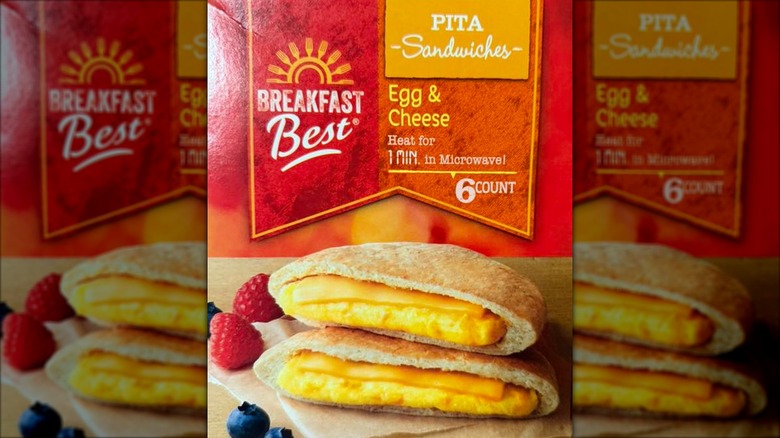 Box of Aldi Breakfast Best Egg & Cheese Breakfast Pitas