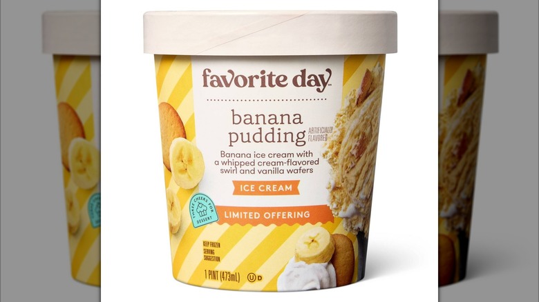 Favorite Day Banana Pudding Ice Cream container from Target