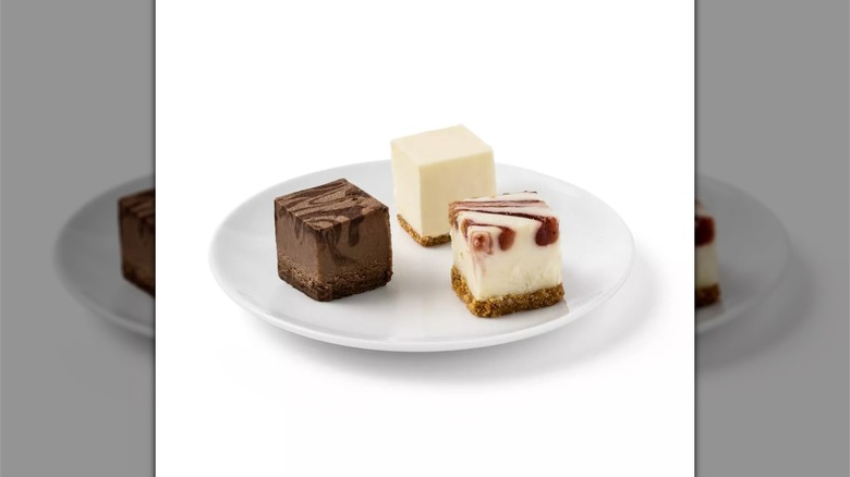 Favorite Day Cheesecake Bites on a white plate