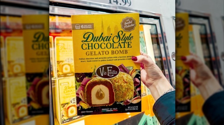 Via Emilia's Dubai-style chocolate gelato bombs