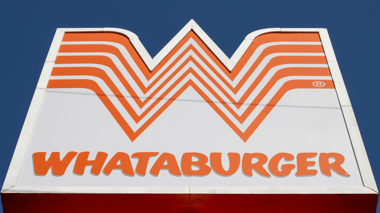 A Closeup of the Whataburger sign