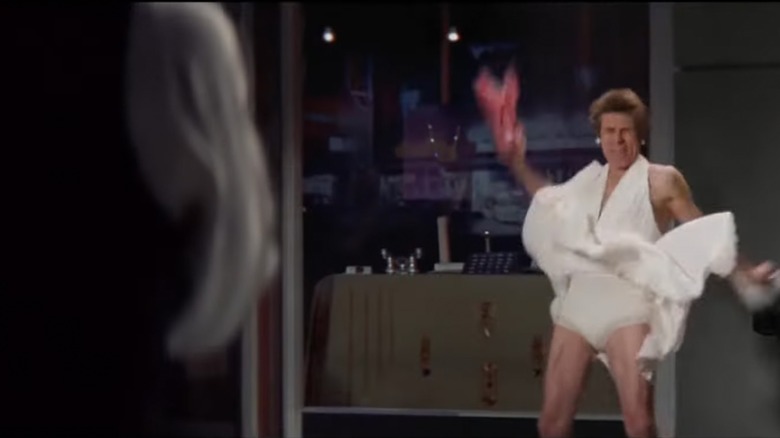 A screen shot from the Willem Dafoe Marilyn Monroe Snickers Super Bowl Ad commercial from 2016