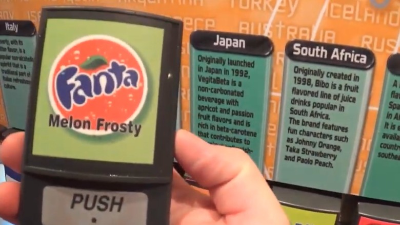 Fanta Melon Frosty  from dispenser in tasting room