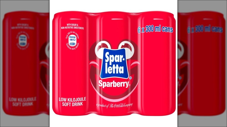 six pack of Sparletta Sparberry soda