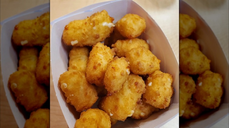 A box of Sheetz Wisconsin cheese bites