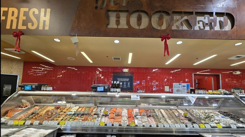 The seafood counter at Whole Foods