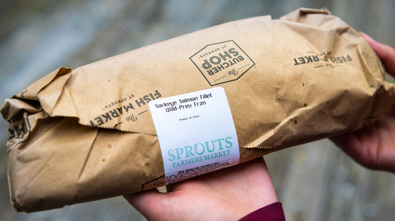 Sprouts salmon fillet packaged