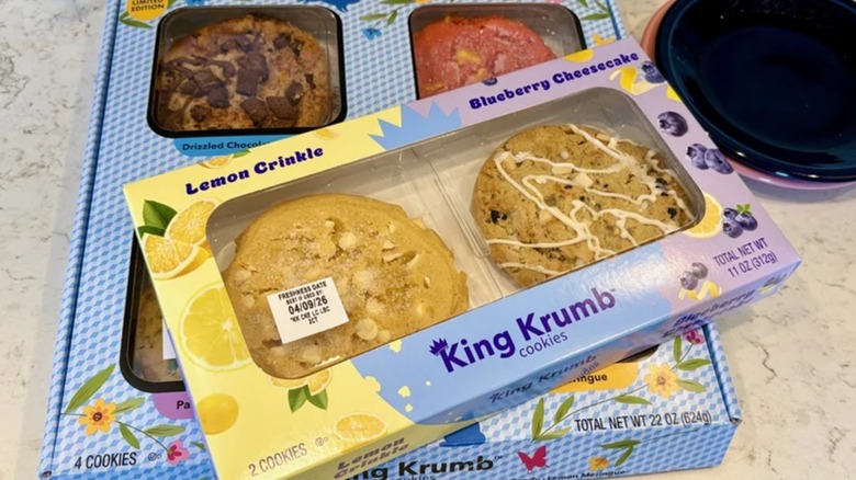 King Krumb Spring Bakery Cookie packages stacked