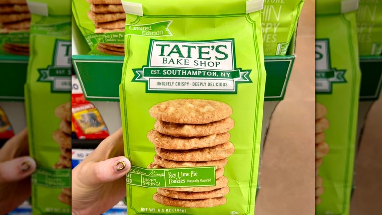 Hand holding Tate's Key Lime Pie Cookies