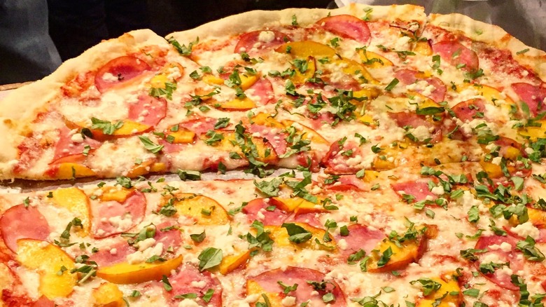 Pizza topped with sliced pizzas