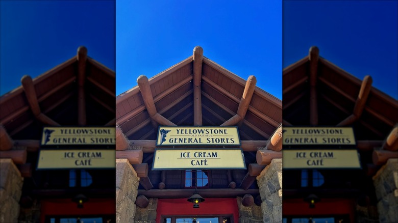Old Faithful General Store exterior inside Yellowstone National Park Grounds