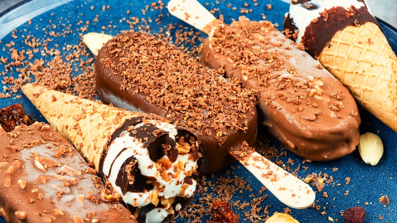 Various ice cream bars