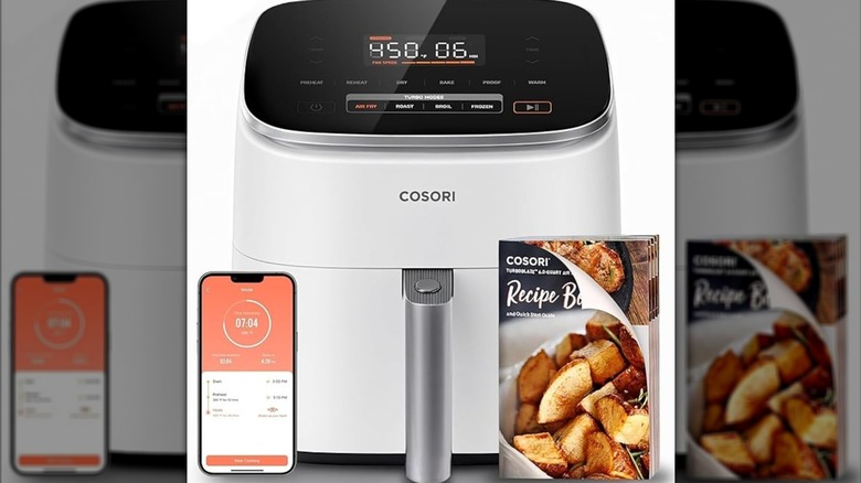 Cosori TurboBlaze on a white background, mirrored