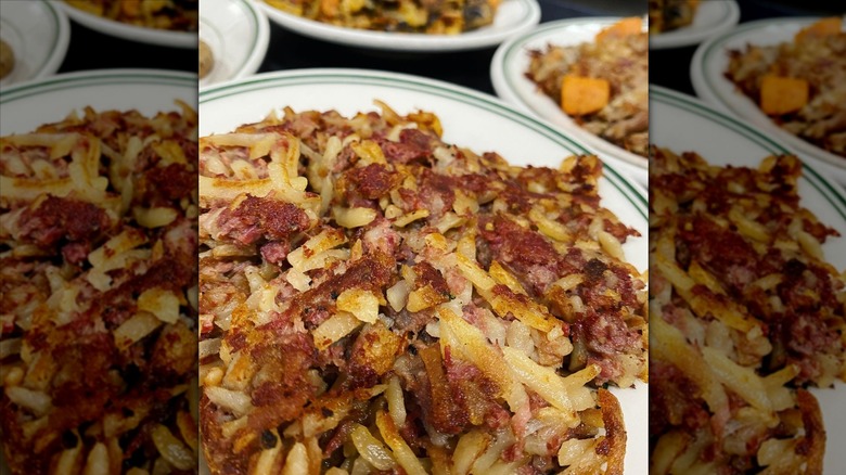 Corned beef hash on a plate