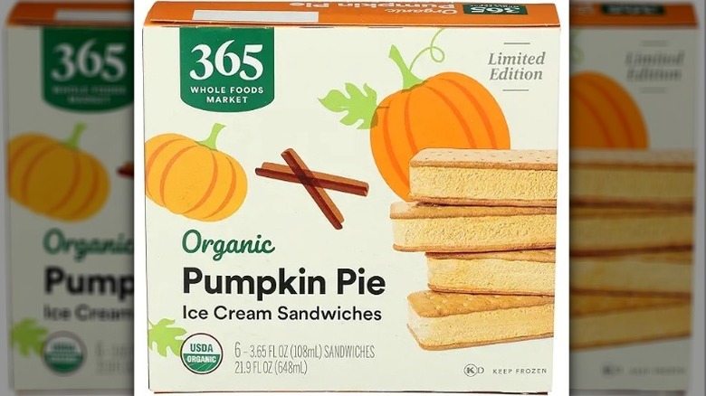 Whole Foods 365 Organic Pumpkin Pie Ice Cream Sandwiches box