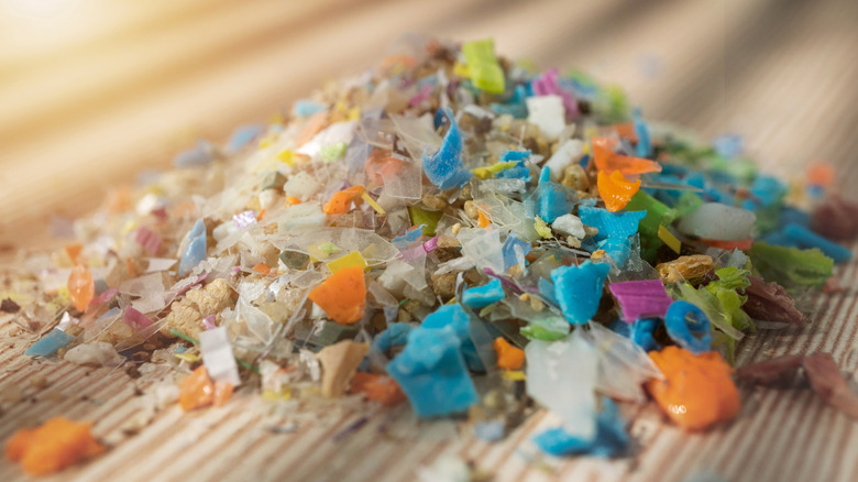 Pile of plastic pieces