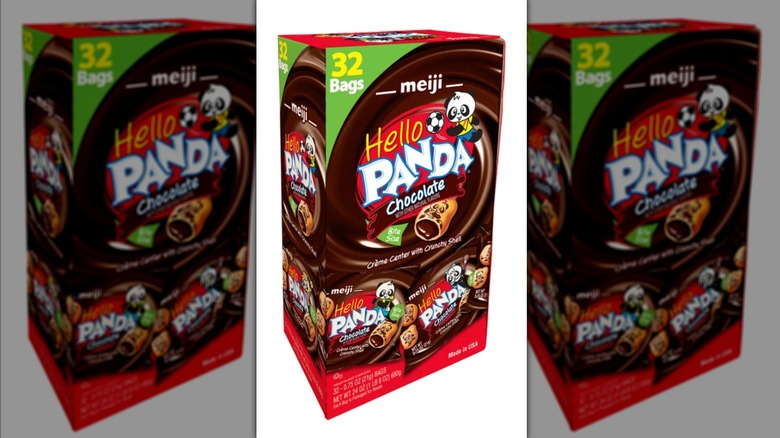 Box of Meiji Hello Panda Chocolate Creme Filled Cookies