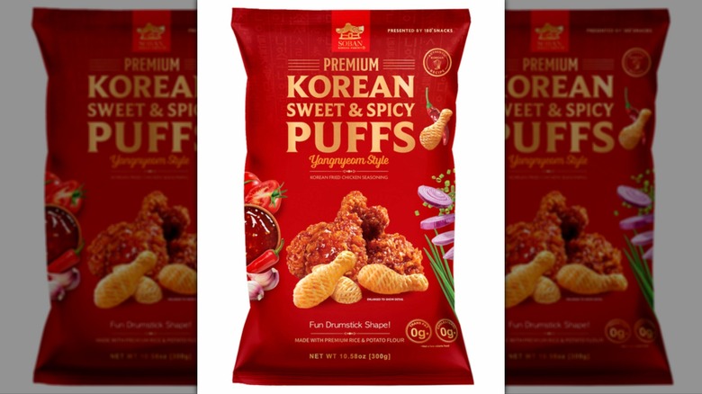 Bag of 180 Snacks Premium Korean Sweet and Spicy Puffs