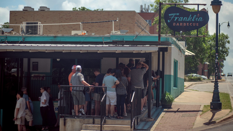 Line at Franklin Barbecue