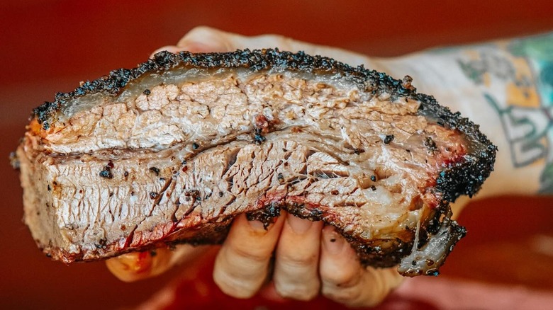 Sliced brisket side