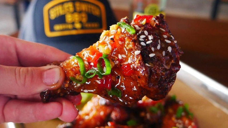 Glazed chicken wing
