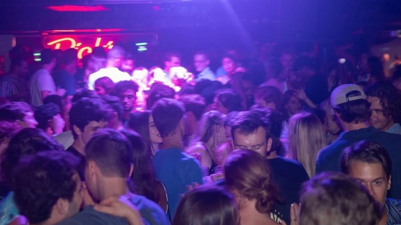 College Welcome Week party with a huge crowd of revelers at Rick's American Cafe