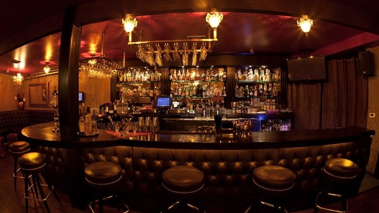 The empty interior of the 901 Bar and Grill, ready to open for the night