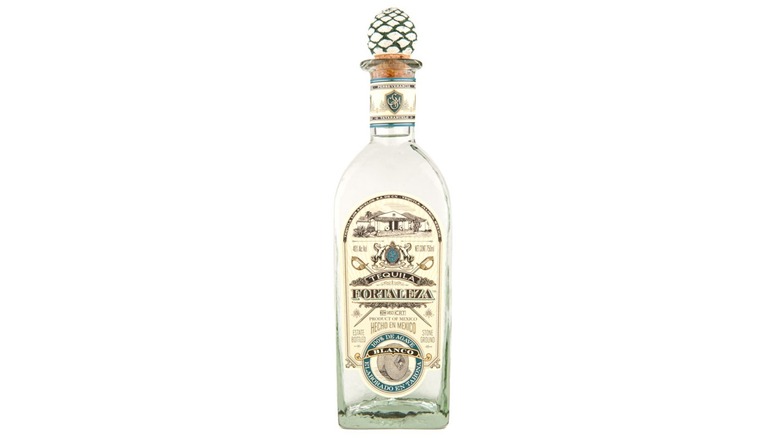 Bottle of Fortaleza Blanco on white background