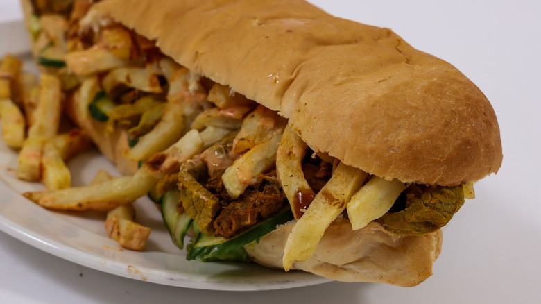 South African Gatsby. Masala Steak Gatsby. Delicious South African Food.