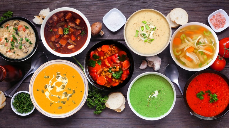 Array of fall soups