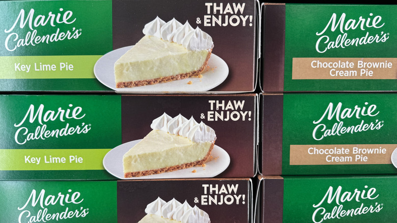 Marie Callender's key lime pie boxes