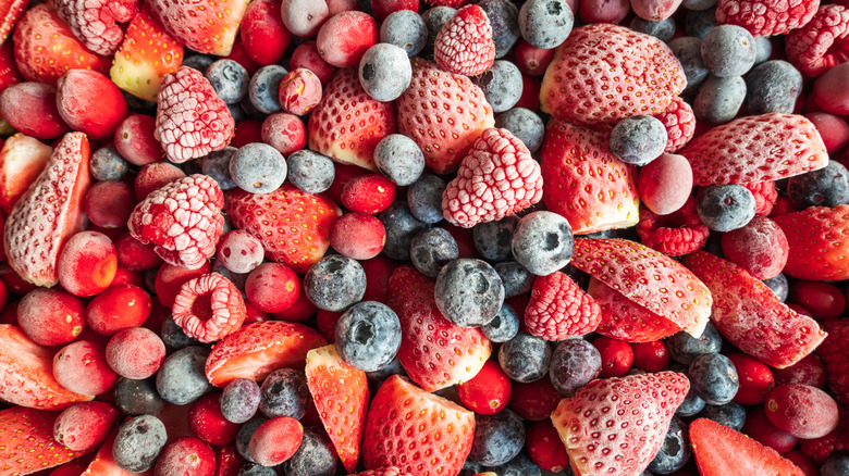 Assorted frozen berries