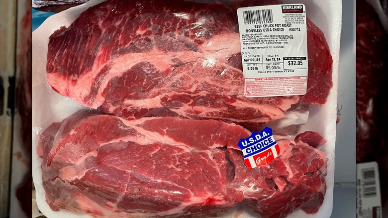 A Chuck Roast on sale at Costco