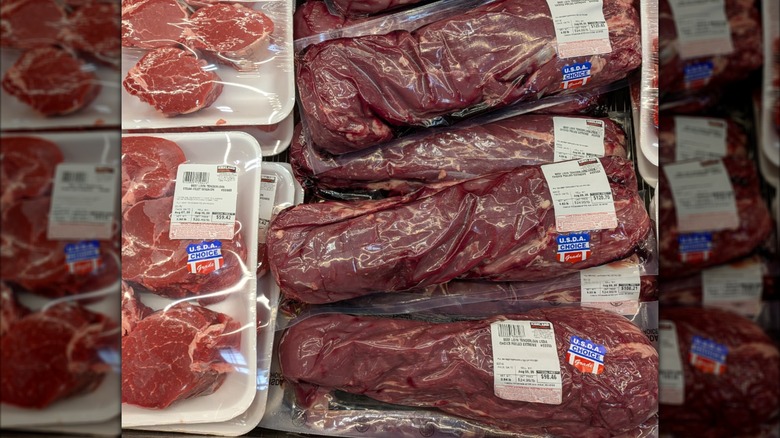 The USDA Choice tenderloin steaks and whole tenderloins for sale at Costco