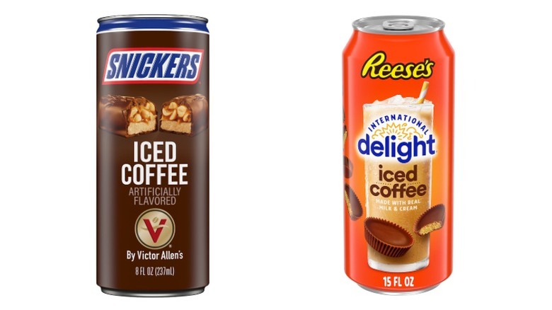 two cans of flavored coffee