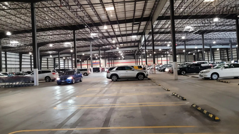 Parking garage in an Iowa Costco
