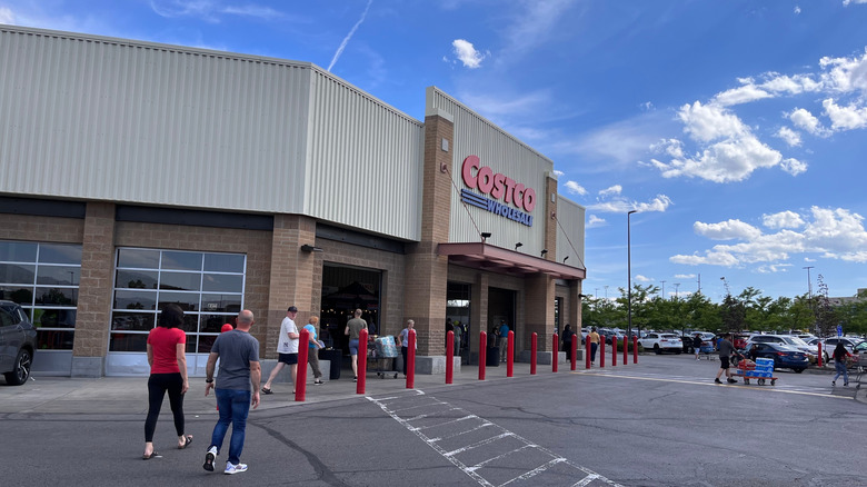 Exterior of Costco in Utah with people walking in