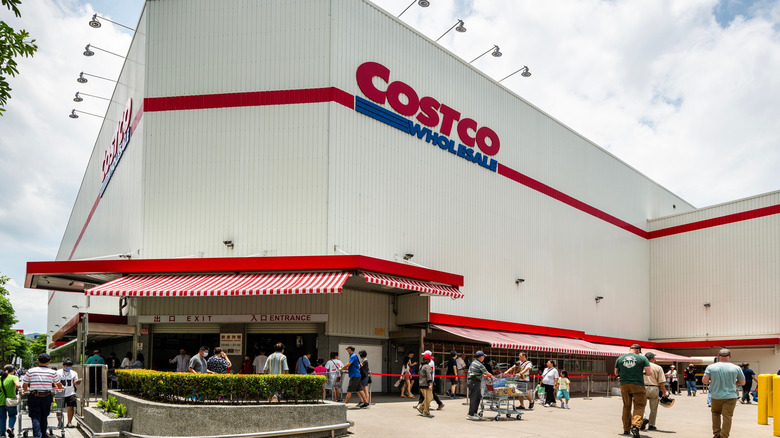 Exterior of a busy Costco store